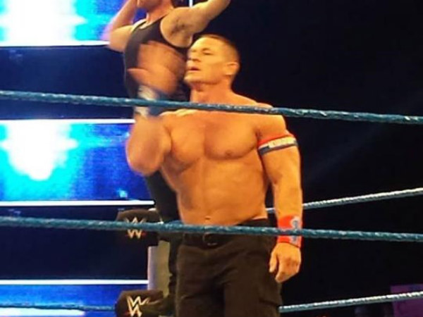 John Cena made a sudden appearance on Smackdown (image courtesy: John Cena Twitter) John Cena made a sudden appearance on Smackdown (image courtesy: John Cena Twitter)