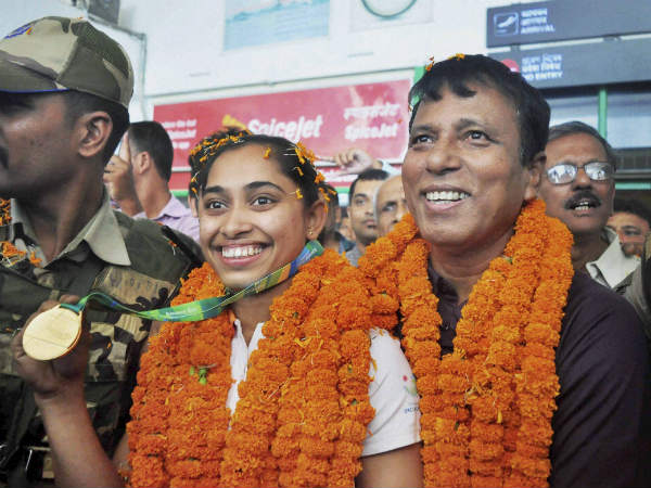 File photo: Dipa with her coach Nandi File photo: Dipa with her coach Nandi