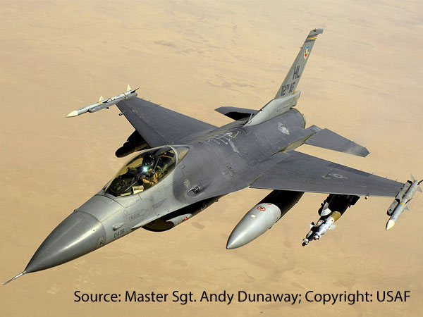 A USAF F-16C over Iraq in 2008 A USAF F-16C over Iraq in 2008