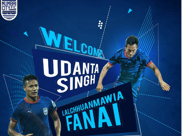 Mumbai City FC sign Fanai and Udanta (Image courtesy: Mumbai City FC Twitter handle) Mumbai City FC sign Fanai and Udanta (Image courtesy: Mumbai City FC Twitter handle)