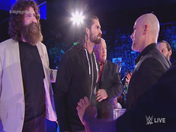 Seth Rollins (centre) (Image courtesy: wwe.com) Seth Rollins (centre) (Image courtesy: wwe.com)