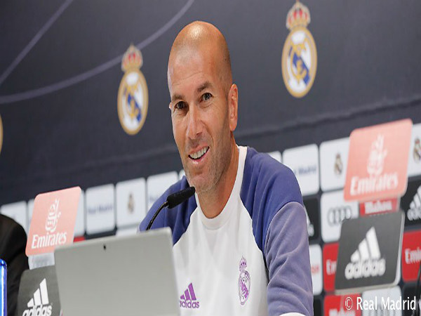 Zinedine Zidane at press conference (Image courtesy: Real Madrid Twitter handle) Zinedine Zidane at press conference (Image courtesy: Real Madrid Twitter handle)