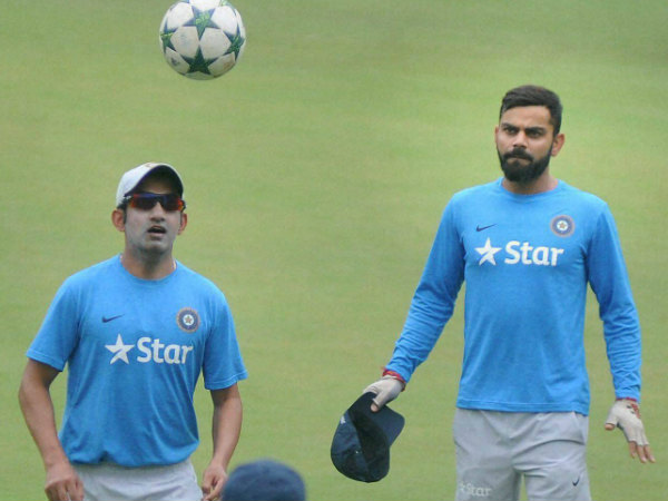 Gambhir and Kohli (right) during India's Test series against New Zealand in Indore recently Gambhir and Kohli (right) during India's Test series against New Zealand in Indore recently