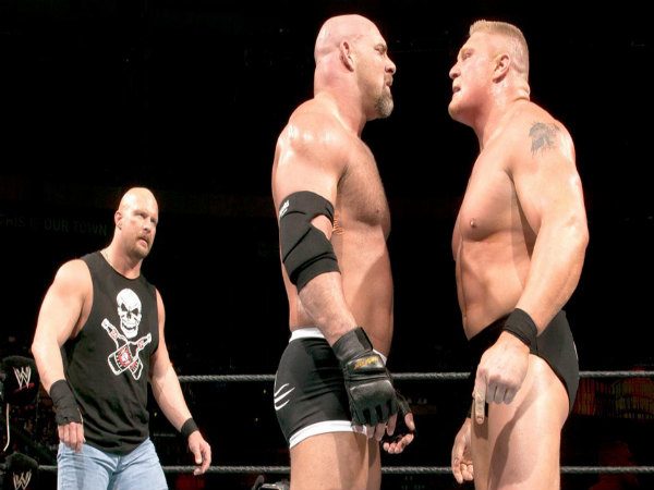 Goldberg Vs Brock Lesnar (Image courtesy: WWE) Goldberg Vs Brock Lesnar (Image courtesy: WWE)