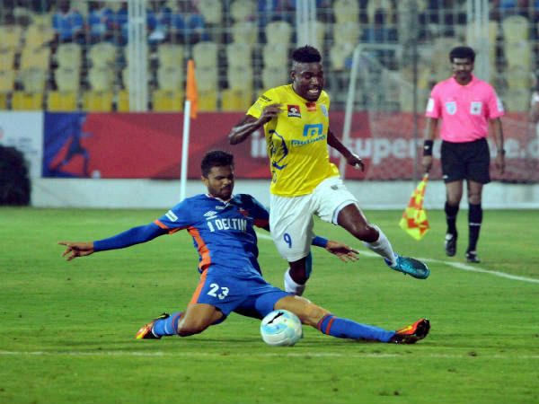 Kervens Belfort (right) goes past FC Goa defender Kervens Belfort (right) goes past FC Goa defender