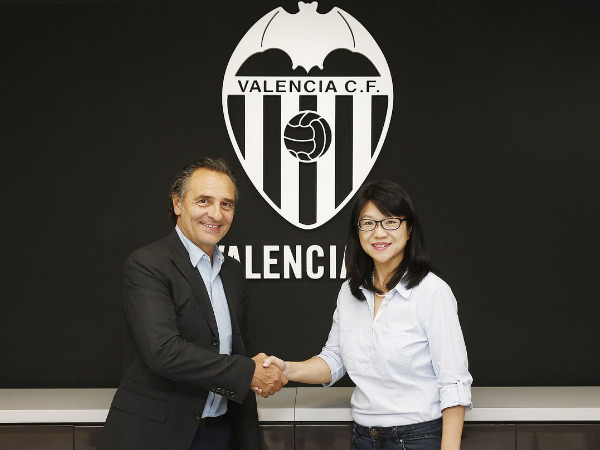 Cesar Prandelli (left) (Image courtesy: Valencia CF Twitter handle) Cesar Prandelli (left) (Image courtesy: Valencia CF Twitter handle)