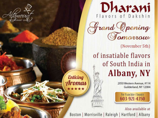 Dharani to open in Albany, NY Dharani to open in Albany, NY