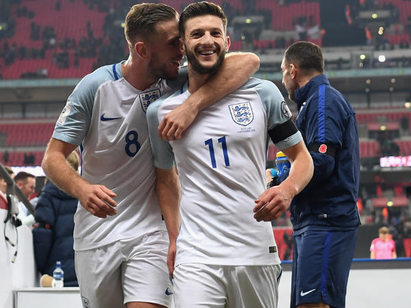 Jordan Henderson and Adam Lallana celebrate (Image courtesy: England football team Twitter handle) Jordan Henderson and Adam Lallana celebrate (Image courtesy: England football team Twitter handle)