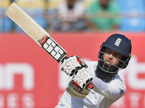 Moeen Ali plays a shot Moeen Ali plays a shot