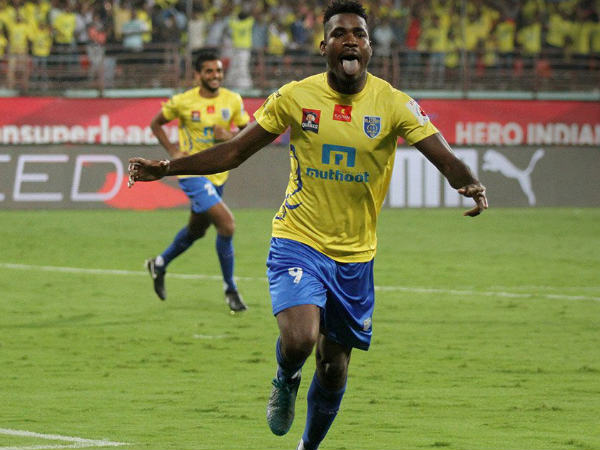 Kervens Belforte scores for Kerala (Image courtesy: ISL Twitter handle) Kervens Belforte scores for Kerala (Image courtesy: ISL Twitter handle)