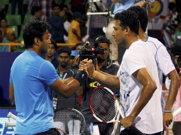 Leander Paes (left) with Mahesh Bhupathi Leander Paes (left) with Mahesh Bhupathi