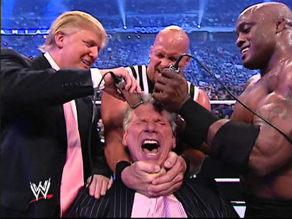 Infamous Wrestlemania moment of Donald Trump (Image courtesy: Youtube) Infamous Wrestlemania moment of Donald Trump (Image courtesy: Youtube)