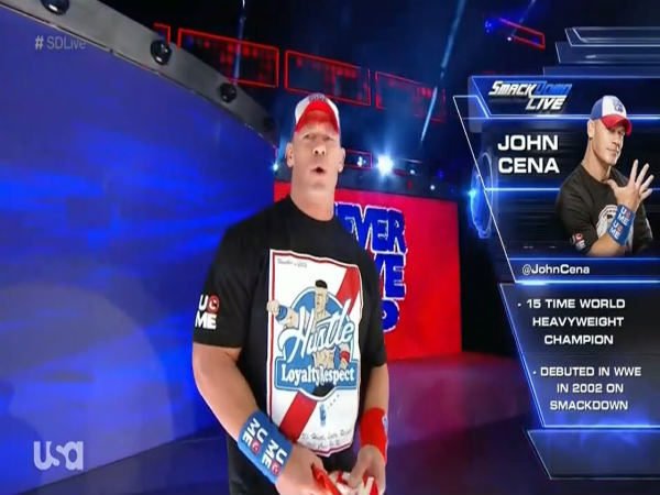 John Cena on Smackdown Live (Image courtesy: Youtube) John Cena on Smackdown Live (Image courtesy: Youtube)
