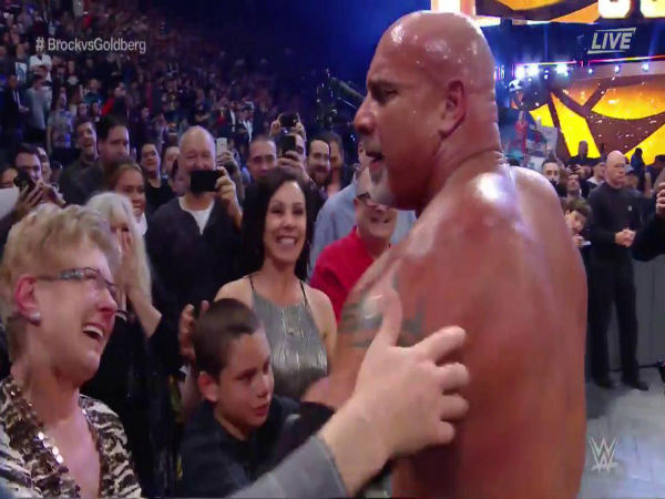 Goldberg at Survivor Series (Image courtesy: WWE Twitter handle) Goldberg at Survivor Series (Image courtesy: WWE Twitter handle)