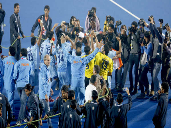Indian players celebrate Indian players celebrate