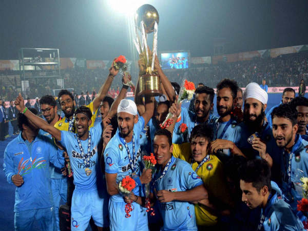 Indian Junior hockey players celebrate after winning World Cup Indian Junior hockey players celebrate after winning World Cup