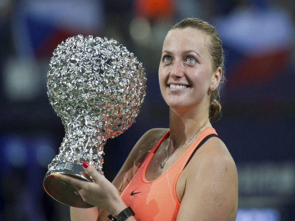 File photo: Petra Kvitova with her WTA Elite Trophy in 2016 File photo: Petra Kvitova with her WTA Elite Trophy in 2016