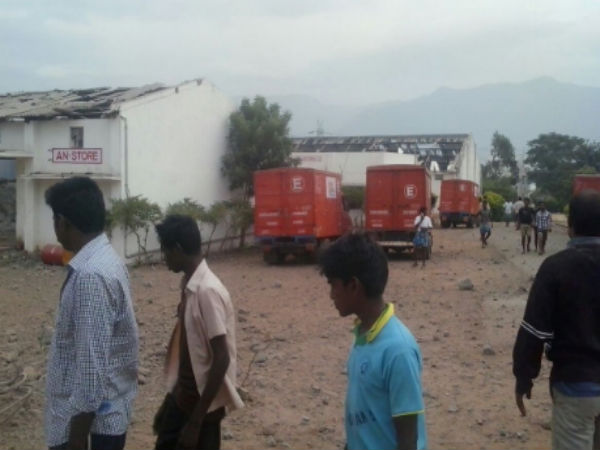 Fire breaks out at explosive unit Fire breaks out at explosive unit