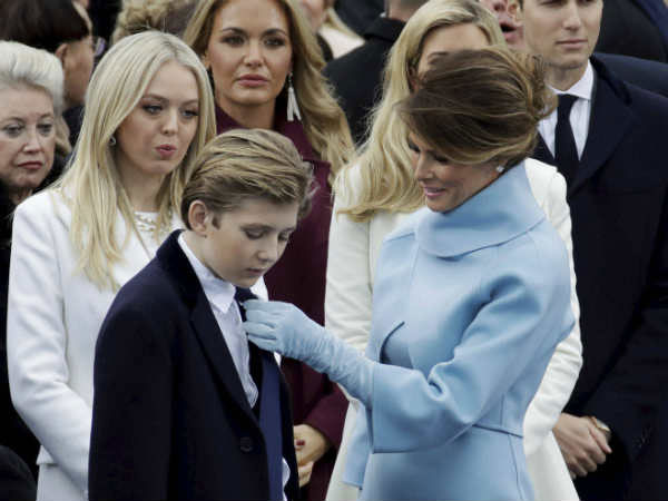 Barron Trump with mother Melania Barron Trump with mother Melania