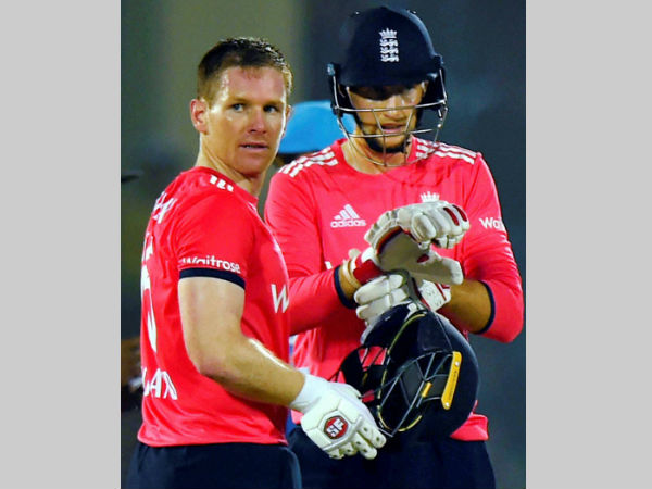 File photo: Morgan (left) with Root during the 1st India-England T20I in Kanpur on January 26 File photo: Morgan (left) with Root during the 1st India-England T20I in Kanpur on January 26