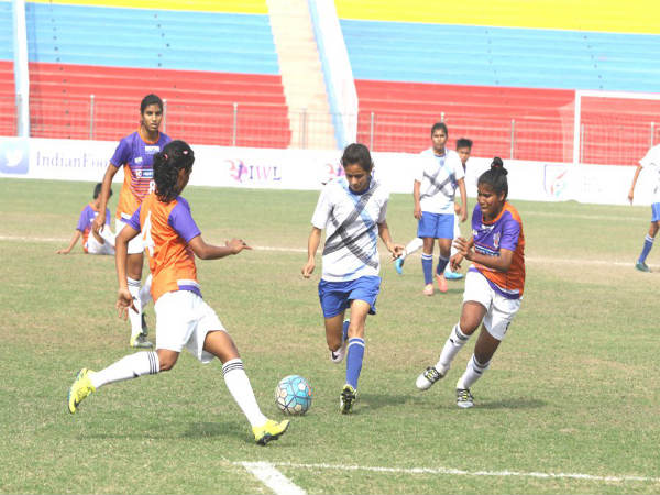 FC Alakhpura (white) and FC Pune City (orange) players (Image courtesy: Indian Football Team Twitter handle) FC Alakhpura (white) and FC Pune City (orange) players (Image courtesy: Indian Football Team Twitter handle)