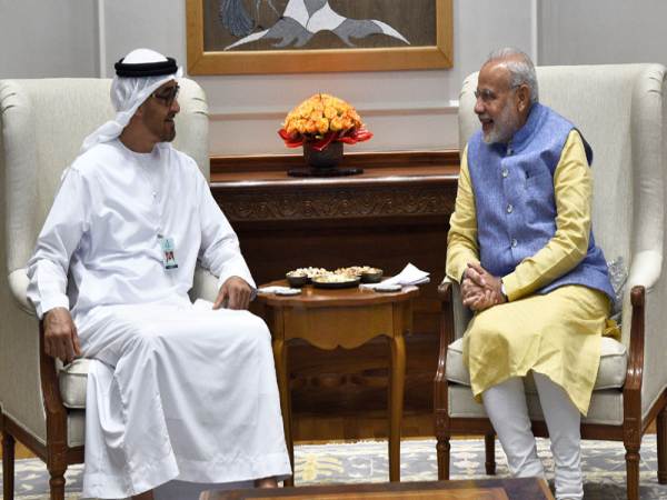 Narendra Modi in a restricted meeting with the Crown Prince of Abu Dhabi Narendra Modi in a restricted meeting with the Crown Prince of Abu Dhabi
