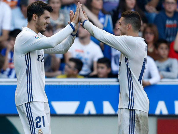 Alvaro Morata (left) (Image courtesy: Real Madrid Twitter handle) Alvaro Morata (left) (Image courtesy: Real Madrid Twitter handle)