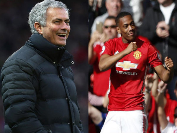 From left: Jose Mourinho and Anthony Martial From left: Jose Mourinho and Anthony Martial