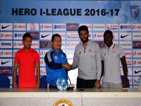 Shillong Lajong coach (left) and Aizawl FC coach (Image courtesy: I-League Twitter handle) Shillong Lajong coach (left) and Aizawl FC coach (Image courtesy: I-League Twitter handle)
