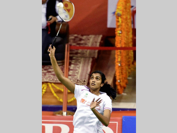 PV Sindhu in action at the Syed Modi tournament PV Sindhu in action at the Syed Modi tournament
