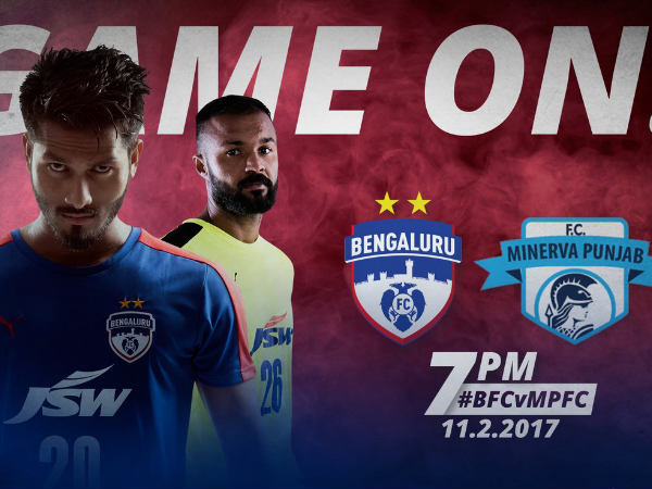 Bengaluru FC Vs Minerva Punjab FC (Image courtesy: Bengaluru FC Twitter handle) Bengaluru FC Vs Minerva Punjab FC (Image courtesy: Bengaluru FC Twitter handle)
