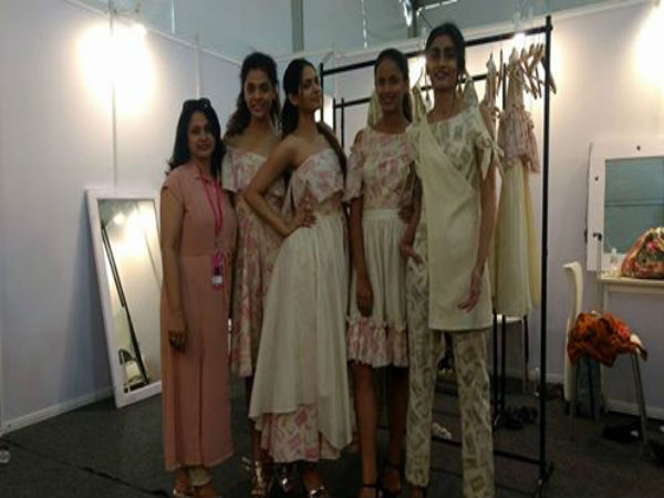 Model wearing designer Althea Krishna’s dresses which are inspired by demonetisation. Model wearing designer Althea Krishna’s dresses which are inspired by demonetisation.