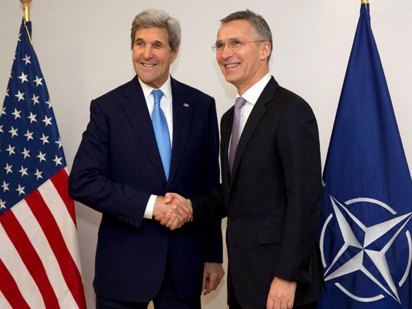 File photo of John Kerry with NATO Secretary General Jens Stoltenberg in Brussels File photo of John Kerry with NATO Secretary General Jens Stoltenberg in Brussels