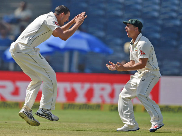 File photo: Mitchell Starc (left) celebrates File photo: Mitchell Starc (left) celebrates