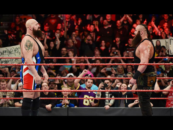 Big Show (left) vs. Strowman might be in store for Wrestlemania (image courtesy WWE.com) Big Show (left) vs. Strowman might be in store for Wrestlemania (image courtesy WWE.com)