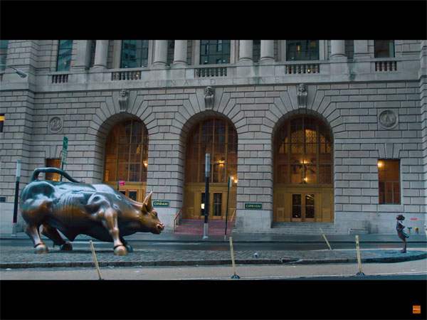 Staring down as the bull