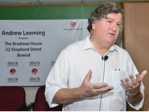 Andrew Leeming talks about Don Bradman's house, in Bengaluru Andrew Leeming talks about Don Bradman's house, in Bengaluru