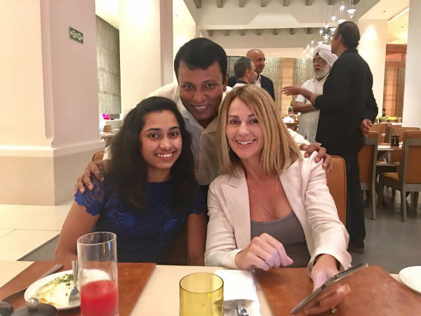 Dipa Karmakar (left) with Nadia Comaneci (Image courtesy: Dipa Karmakar Twitter handle) Dipa Karmakar (left) with Nadia Comaneci (Image courtesy: Dipa Karmakar Twitter handle)