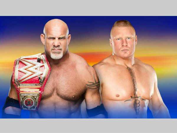 Goldberg (left) & Brock Lesnar (image courtesy WWE.com) Goldberg (left) & Brock Lesnar (image courtesy WWE.com)