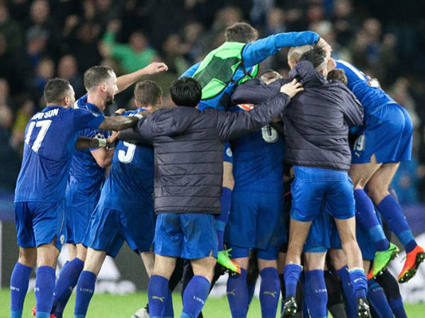 Leicester players celebrate (Image courtesy: Leicester City Twitter handle) Leicester players celebrate (Image courtesy: Leicester City Twitter handle)