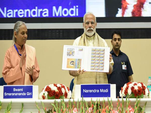 PM Modi releases postage stamp on 100 years of Yogoda Satsang Math PM Modi releases postage stamp on 100 years of Yogoda Satsang Math