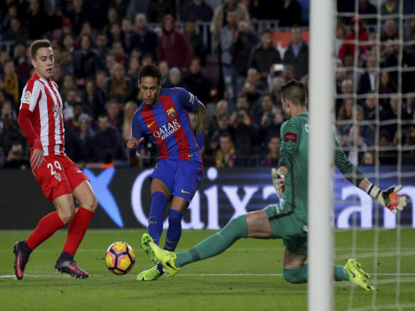 File photo: Neymar (centre) in action for Barcelona File photo: Neymar (centre) in action for Barcelona