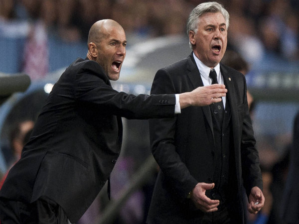 File photo: Zinedine Zidane and Carlo Ancelotti File photo: Zinedine Zidane and Carlo Ancelotti
