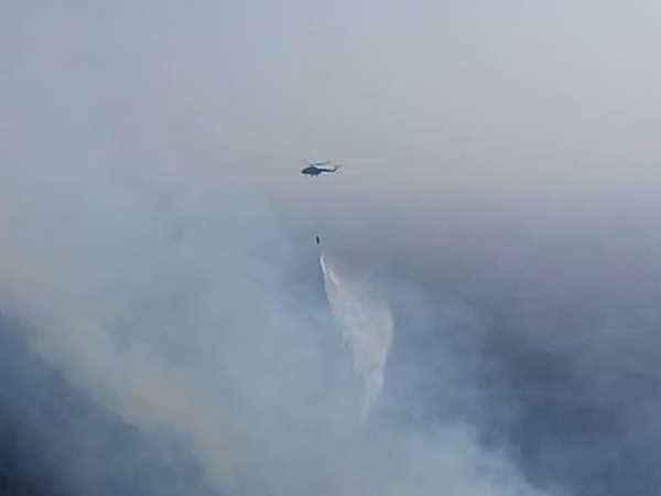 Massive fire in Mt Abu forests, IAF choppers swing into action Massive fire in Mt Abu forests, IAF choppers swing into action