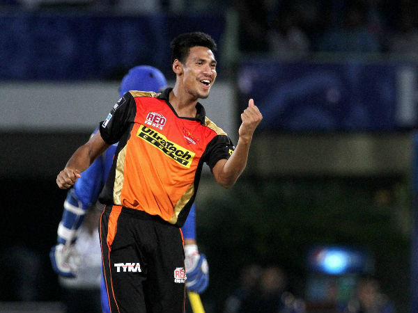 Sunrisers Hyderabad player Mustafizur Rahman celebrates after taking a wicket Sunrisers Hyderabad player Mustafizur Rahman celebrates after taking a wicket