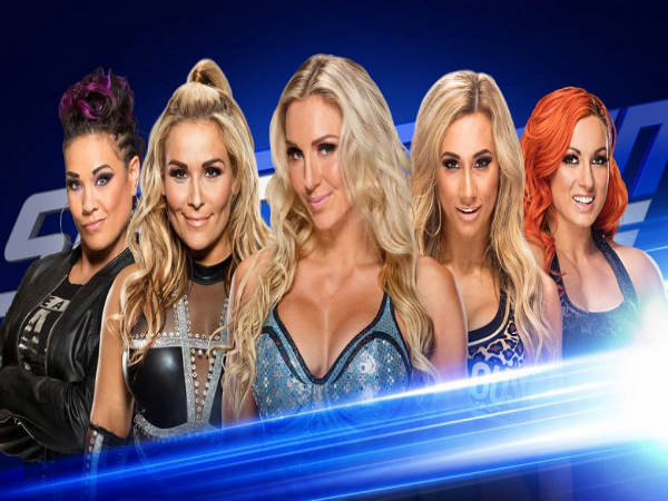 From left: Tamina, Natalya, Charlotte, Carmella and Becky Lynch (Image courtesy: wwe.com) From left: Tamina, Natalya, Charlotte, Carmella and Becky Lynch (Image courtesy: wwe.com)