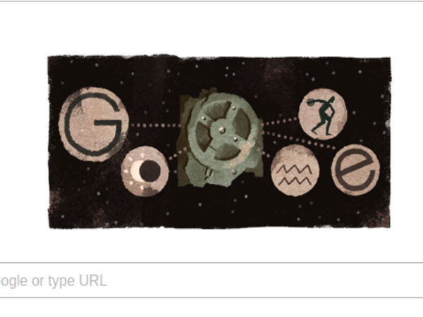 Google doodle for 115th anniversary of Antikythera mechanism's discovery Google doodle for 115th anniversary of Antikythera mechanism's discovery