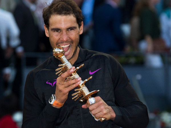 Rafael Nadal with Madrid Open trophy (Image courtesy: Madrid Open Twitter handle) Rafael Nadal with Madrid Open trophy (Image courtesy: Madrid Open Twitter handle)