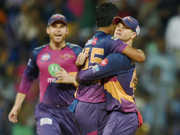 Rising Pune Supergiants bowler Washington Sundar celebrates the wicket of Mumbai Indians batsman Ambati Rayudu during the first play off match played against Mumbai Indians. Rising Pune Supergiants bowler Washington Sundar celebrates the wicket of Mumbai Indians batsman Ambati Rayudu during the first play off match played against Mumbai Indians.