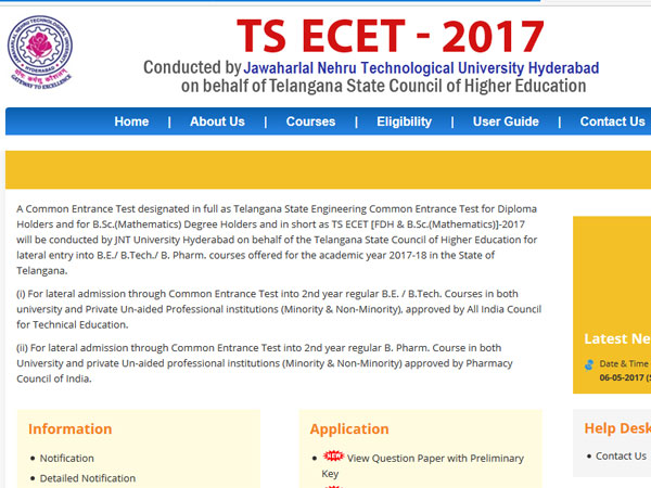 TS ECET results 2017 to be declared today TS ECET results 2017 to be declared today